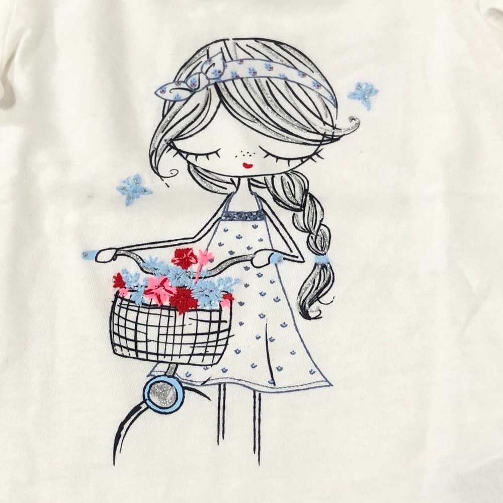 Baby GAP T Shirt Embroidered Cotton White Size 18-24M